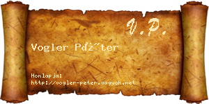 Vogler Péter névjegykártya